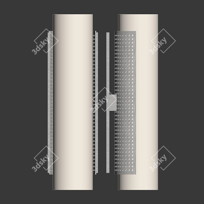 Sculptural Tube Sconce - Kelly Wearstler 3D model image 3