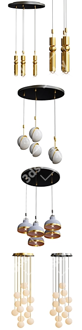 Lee Broom Pendant Lamp Collection 3D model image 2
