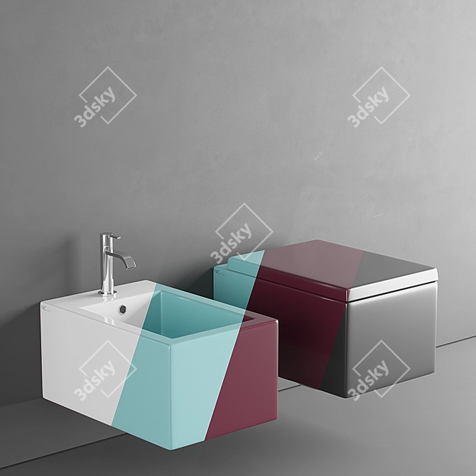 Nic Design Cool Collection: Modern Bathroom Fixtures in 5 Stunning Colors! 3D model image 2