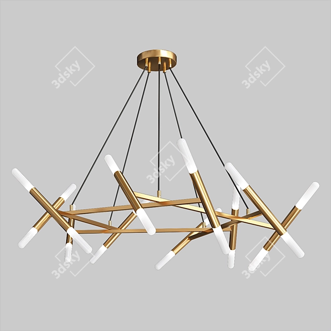  Livewin LED Chandelier - Modern Elegance 3D model image 1