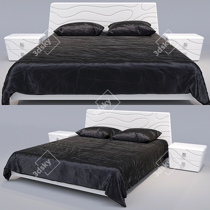 Title: Milana Bedroom Set: Creative Haven for Unique Personalities 3D model image 1