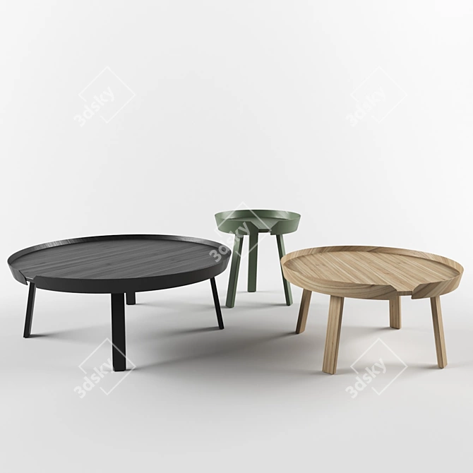 Sleek and Sturdy Muuto Coffee Table 3D model image 1