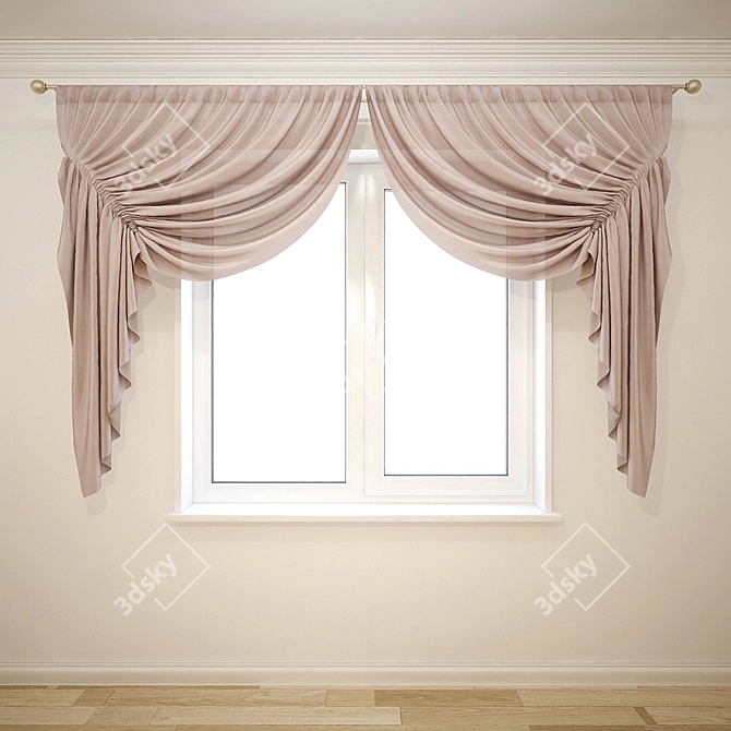 Kitchen Curtain 3D model image 1