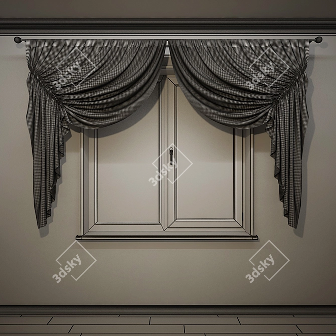 Kitchen Curtain 3D model image 2