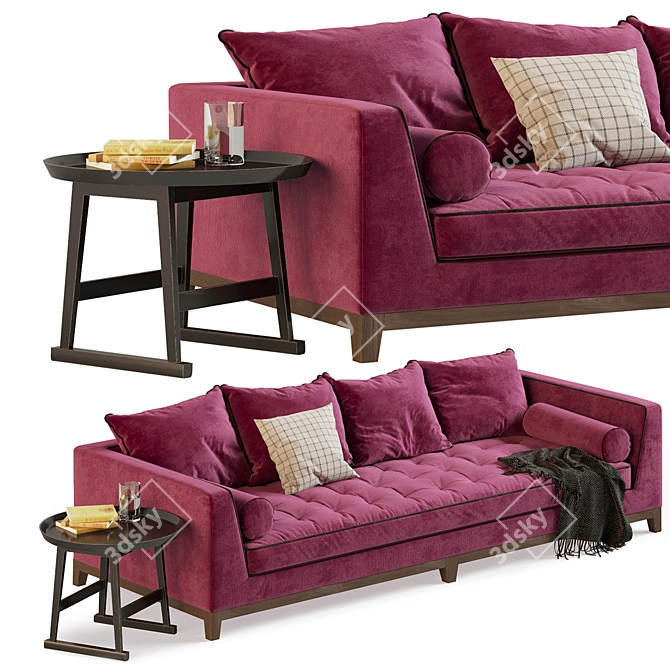 Luxurious Lutetia Sofa: Grand Comfort 3D model image 1