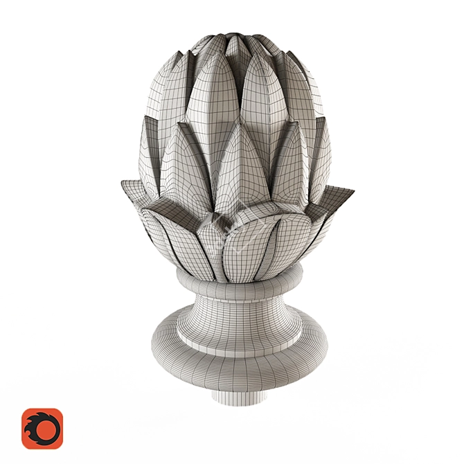 CNC Stair Post Cone: Easy Installation, High-Quality 3D model image 2