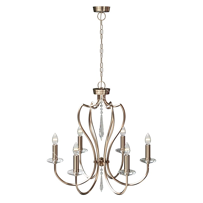 Elegant Pimlico Chandelier - 6-Light 3D model image 2