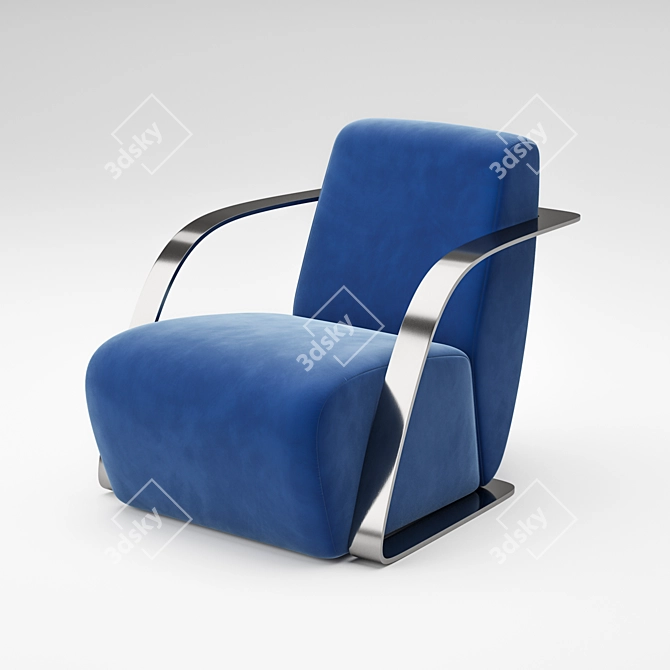Fendi Casa Gilda Armchair: Elegant Luxury in Your Home 3D model image 1