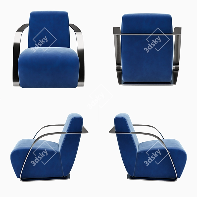 Fendi Casa Gilda Armchair: Elegant Luxury in Your Home 3D model image 2