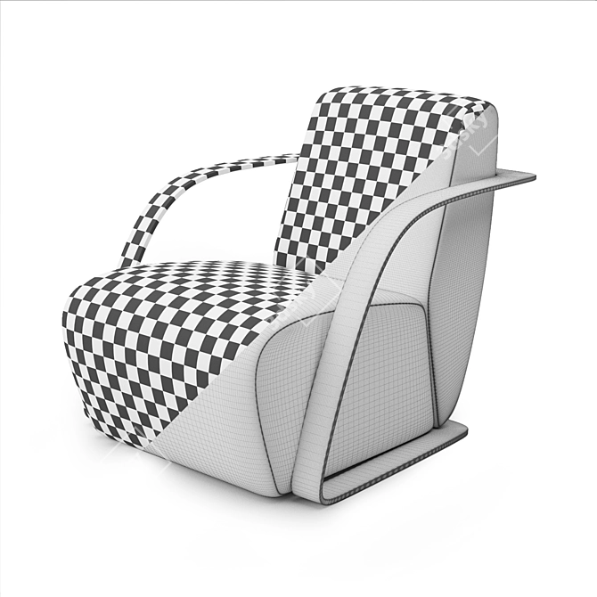 Fendi Casa Gilda Armchair: Elegant Luxury in Your Home 3D model image 3