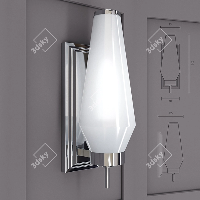 Elegant Alerion Sconce 3D model image 1