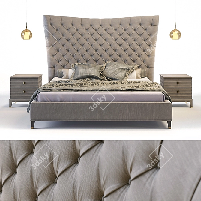 Angelo Cappellini Tosca: Luxurious 3-Seater Sofa 3D model image 1