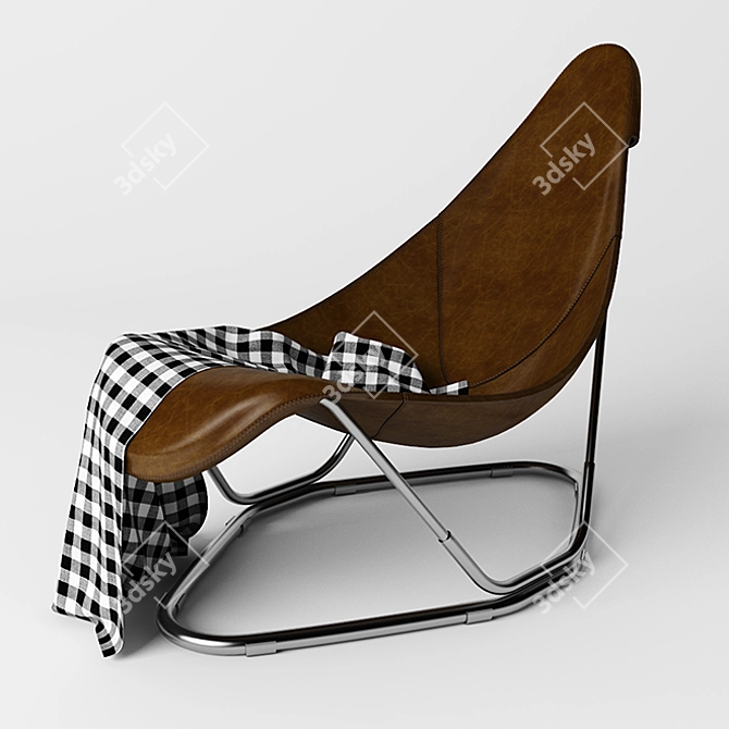 Luxury Leather Armchair 3D model image 1