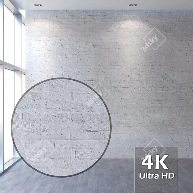 Seamless 4K Brick Texture 3D model image 1
