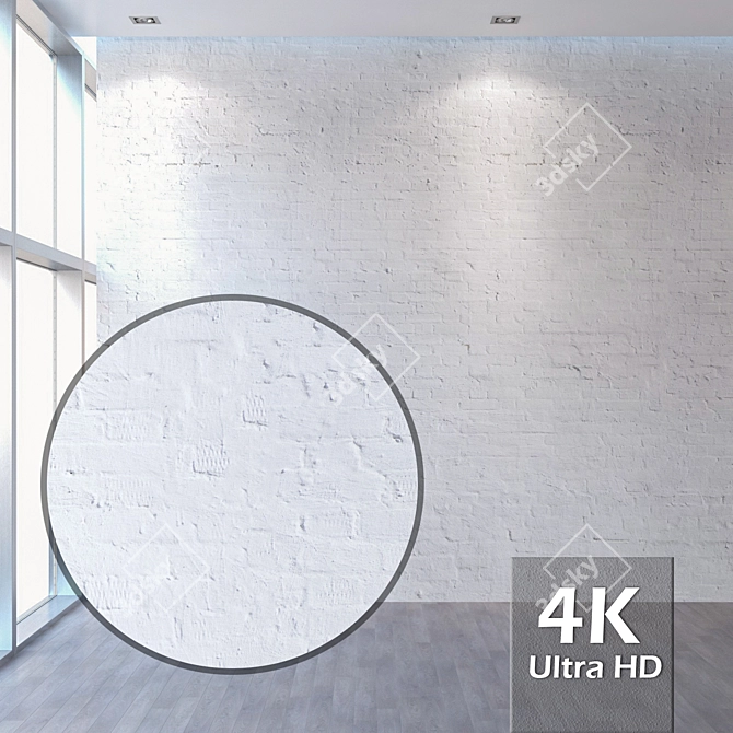 Seamless Brick Texture: 4K Material 3D model image 1
