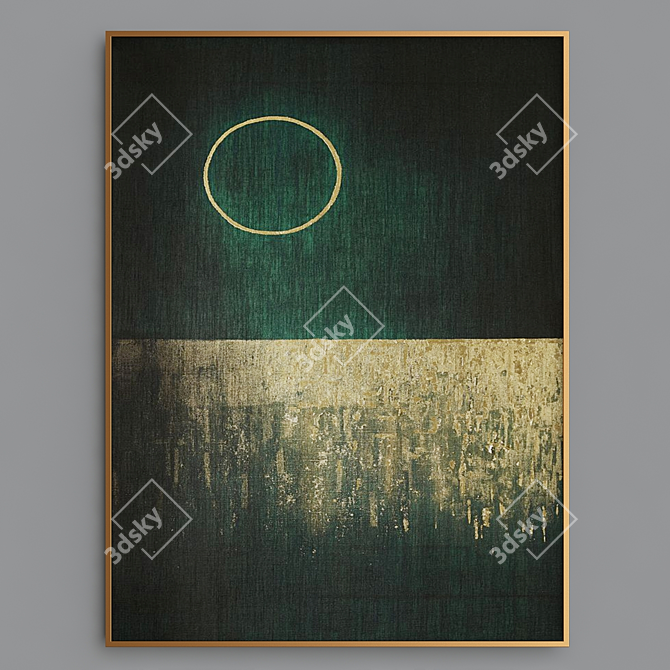 Lunar Splendor: Night Moon Art 3D model image 1