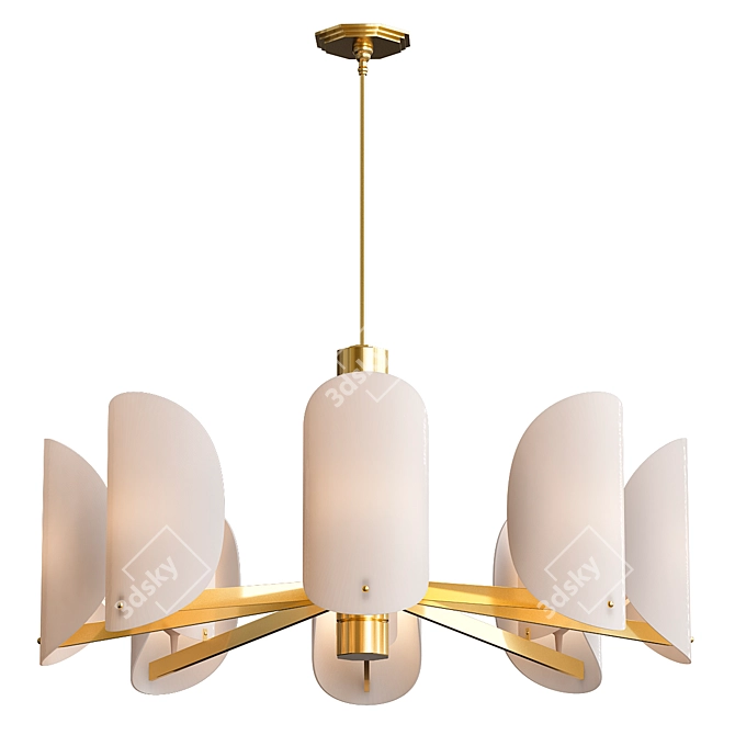 Nina Pendant: Elegant Ceiling Fixture 3D model image 1