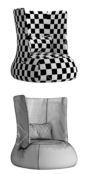 B&B Italia Armchair: Fat Sofa FS91A 3D model image 3