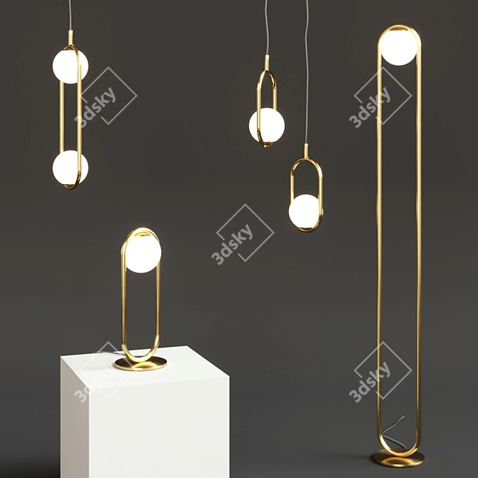 Elegant Illumination: B.lux C_BALL Collection 3D model image 1