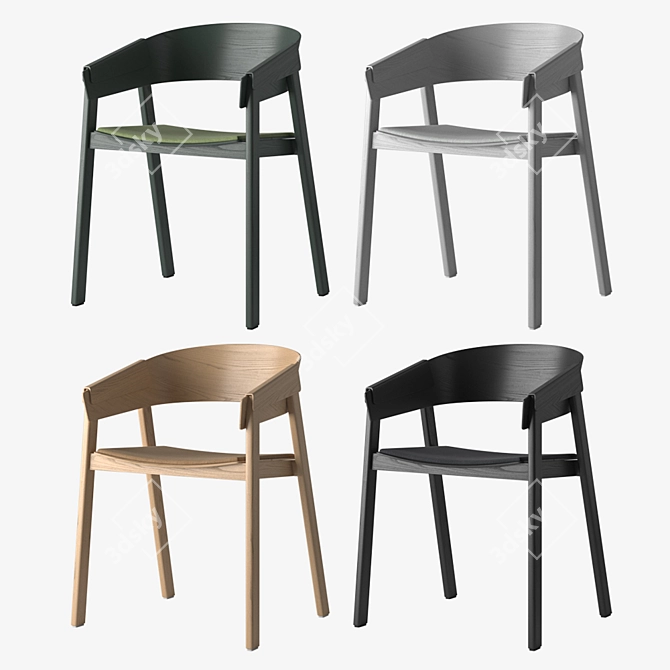Stylish Muuto Cover Chair - Modern Design 3D model image 2