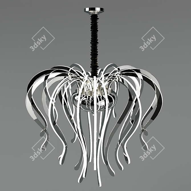 Regenbogen Platling: Adjustable Pendant Chandelier 3D model image 1