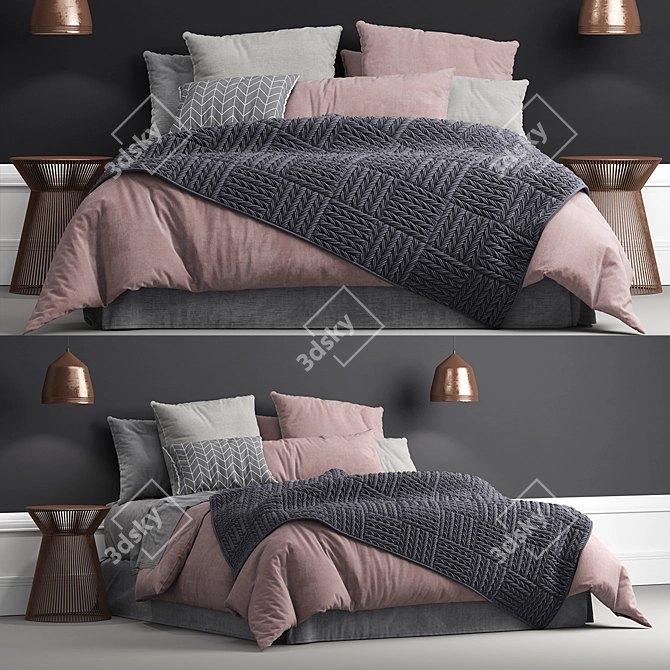 Cozy Dream Bed 3D model image 1