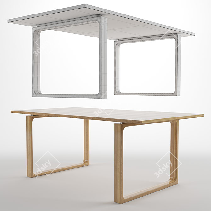 Elegant Essay Table: Unparalleled Design 3D model image 2