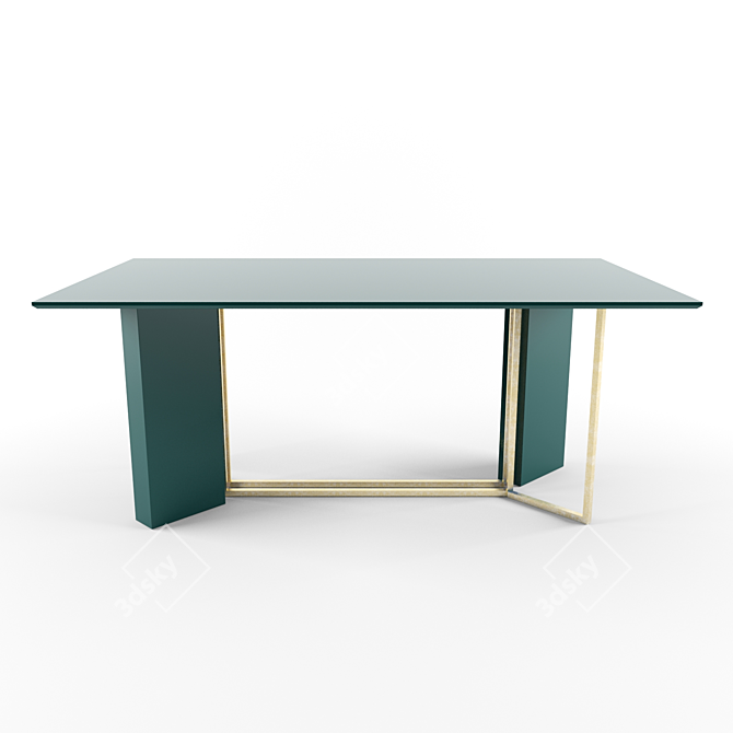 Contemporary 1000x1800mm Dining Table 3D model image 1