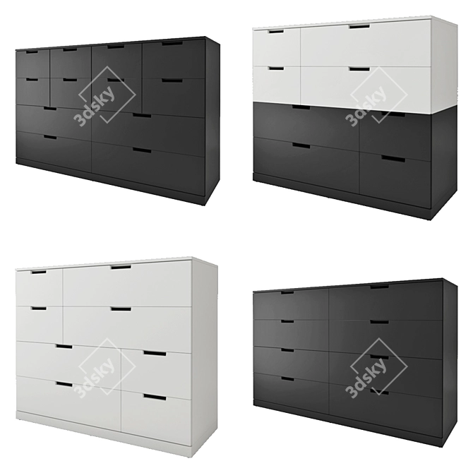 NORDLEY Ikea Chest of Drawers 3D model image 1