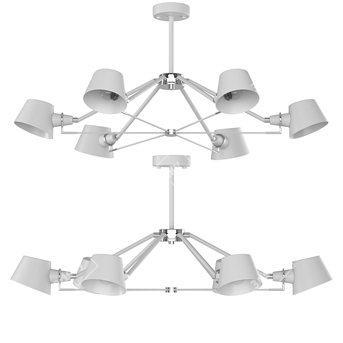 Modern Freya Abigail Pendant Light 3D model image 2
