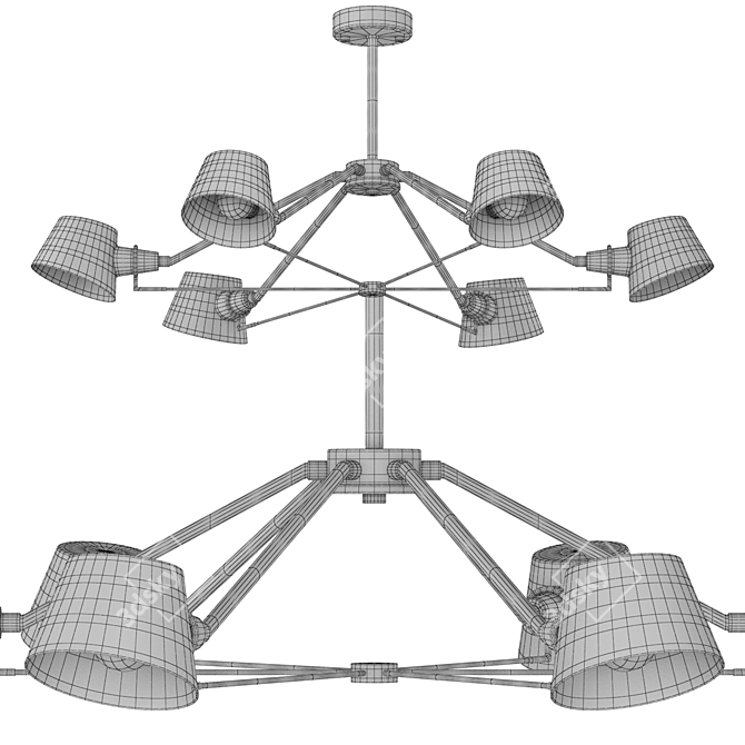 Modern Freya Abigail Pendant Light 3D model image 3