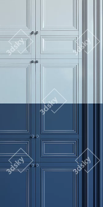 MaxFit Built-in Wardrobe 10 - Sleek and Spacious 3D model image 3