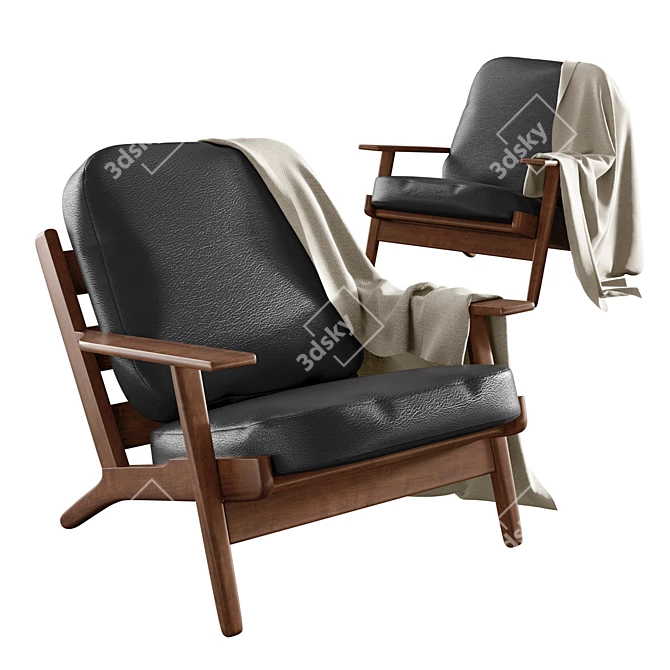 Plank: Luxurious Designer Armchair 3D model image 1