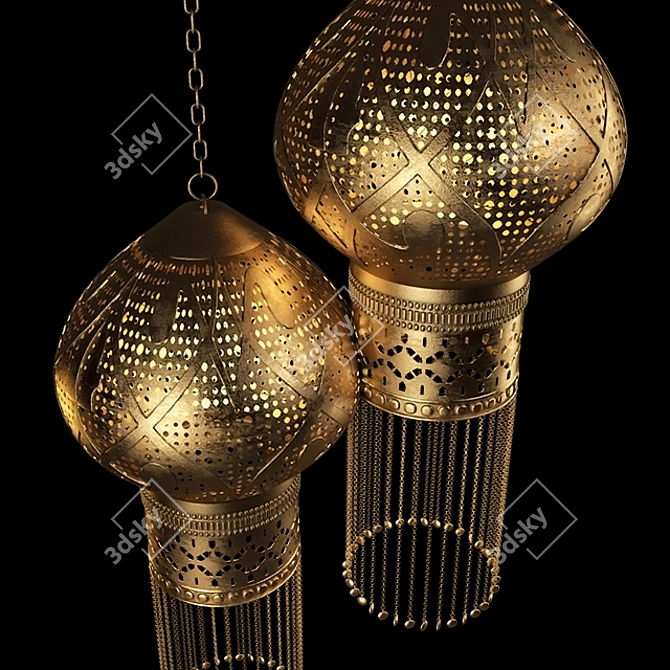 Exquisite Moroccan-Made Light 3D model image 2