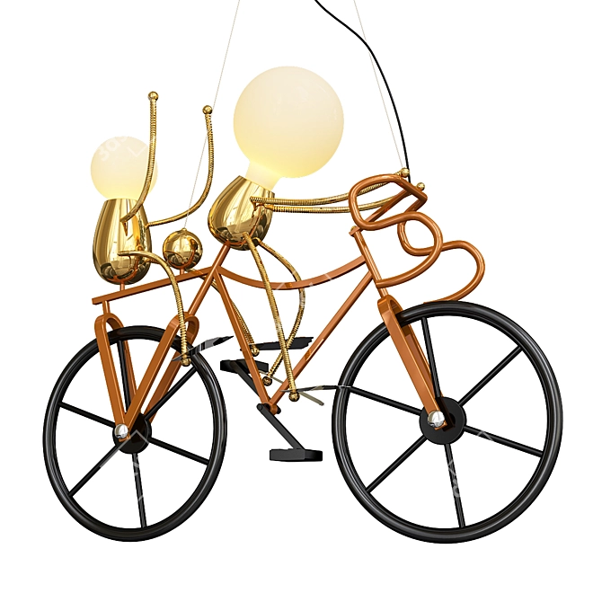 Knight Bike Pendant Lamp | Modern, Creative, Cute 3D model image 1