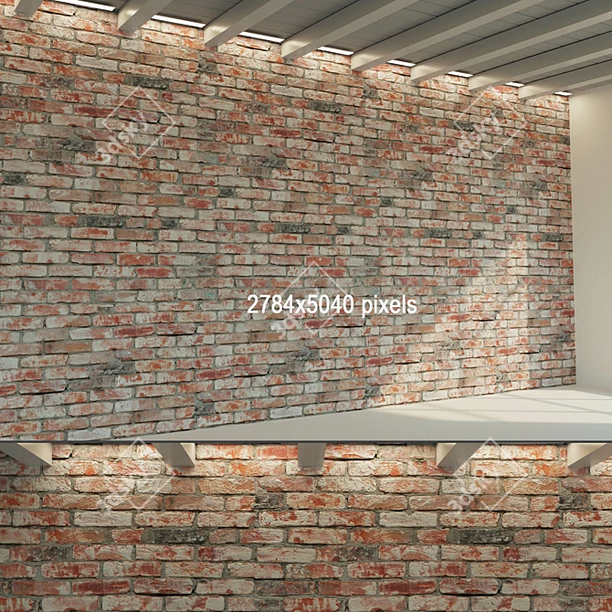 Historical Brick Wall Texture Set 3D model image 2