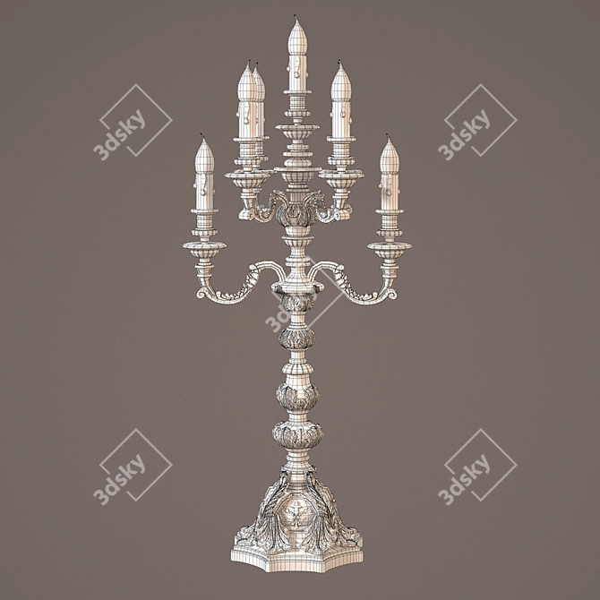 Elegant Moscatelli Candelabrum 3D model image 3