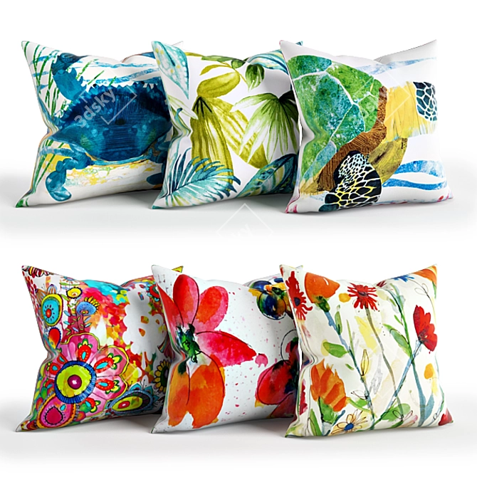 Cozy Comfort Pillow Set 3D model image 1
