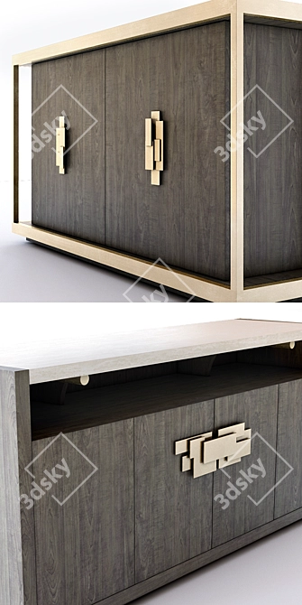 Elegant Bernhardt Profile Buffet 3D model image 2