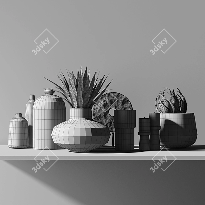 Elegant Decor Set: V-Ray, Corona, Fstorm | 3ds Max, OBJ | 2009 Version 3D model image 7