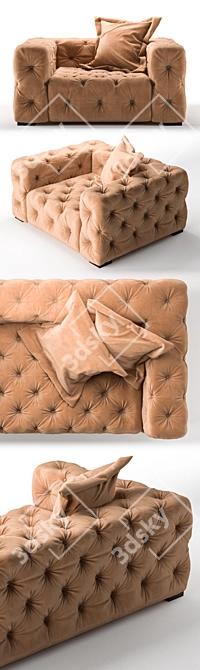 Andrea Sofa and Armchair Set 3D model image 2