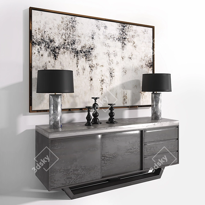 Elegant Home Décor Set 3D model image 1