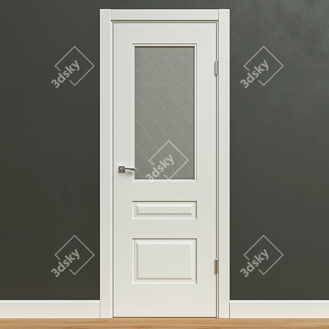 Grand Prix Quadrant Glass Interior Door 3D model image 1