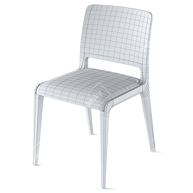 Lux Leather Chaise Chair 3D model image 3
