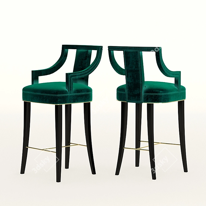 EANDA Bar Stool: Elegant, Stylish and Comfortable 3D model image 1