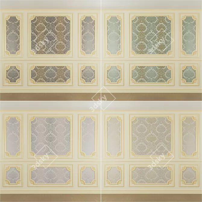 Elegant Gypsum Frame: Perfect for Walls 3D model image 2