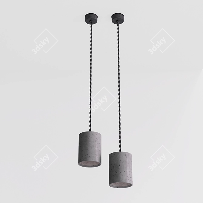 Nowodvorski SHY: Modern Concrete Pendant Light 3D model image 3