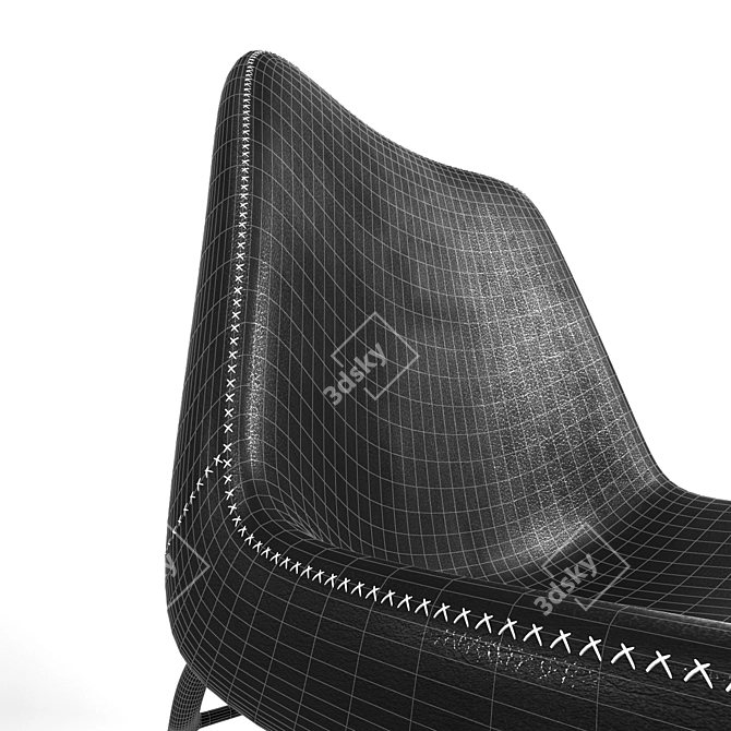 Giron Collection: Stylish Chairs with Leather Seats 3D model image 3