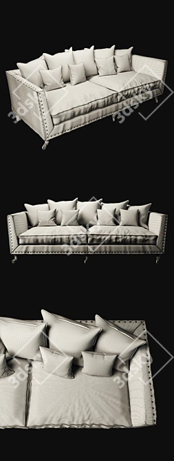 Victory Classic Lux: Smoothed Glass, Securely Attached Legs and Cushions 3D model image 3