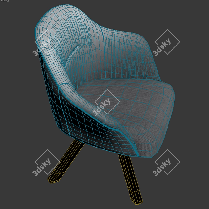 Remus S Dining Chair: Sleek, Comfortable, and Stylish 3D model image 2